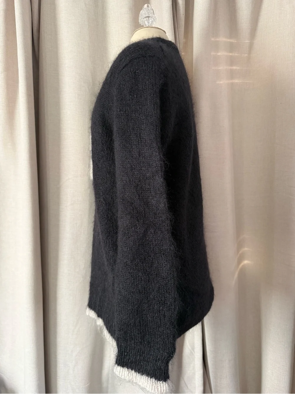 Coach women’s black Mohair Blend Skull Patch Sweater Size S